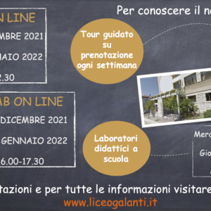 Open Day online - 12 dicembre 2021