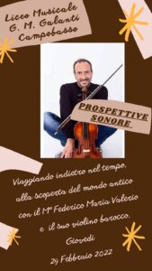 PCTO Liceo Musicale: M° F. M. Valerio e il suo violino barocco
